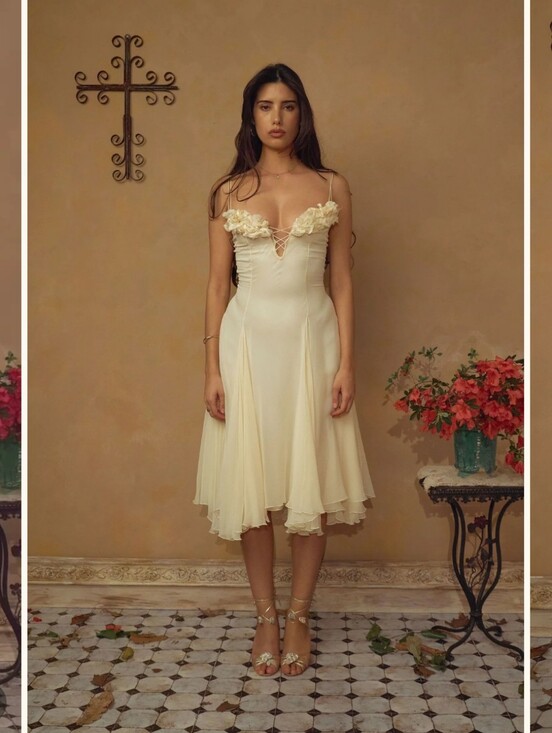 Mirror Palais Dresses & Skirts - Mirror Palais Valentina Dress in Butter- M